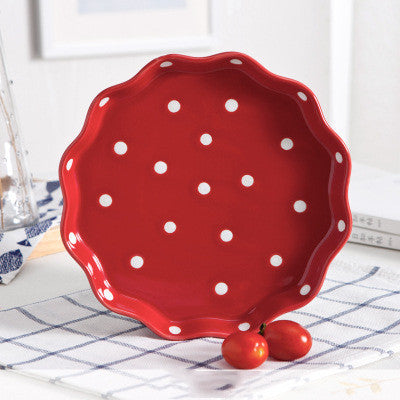 Cute Polka Dot Dessert & Soup Bowl Set – Retro Colorful Ceramic Tableware
