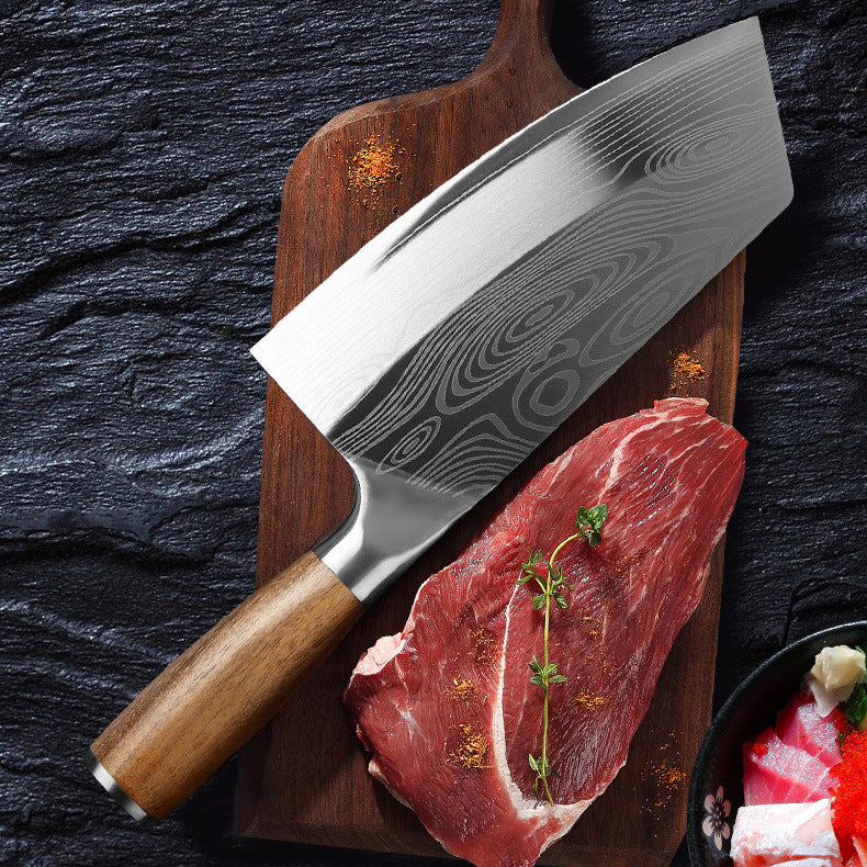 Laser Damascus Slicing Knife · 12.6" (32 cm) — Wudy Kitchen, image 2
