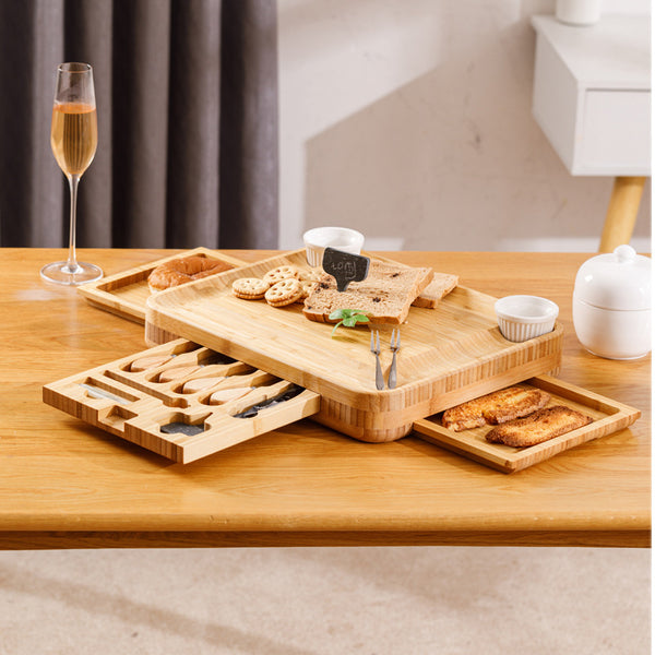 Wudy Kitchen — Premium Bamboo Expandable Cheese & Charcuterie Board