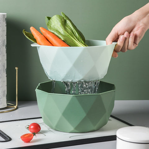 Wudy Double-Layer Plastic Drain Basket