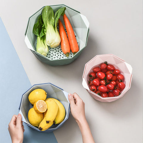 Wudy Double-Layer Plastic Drain Basket