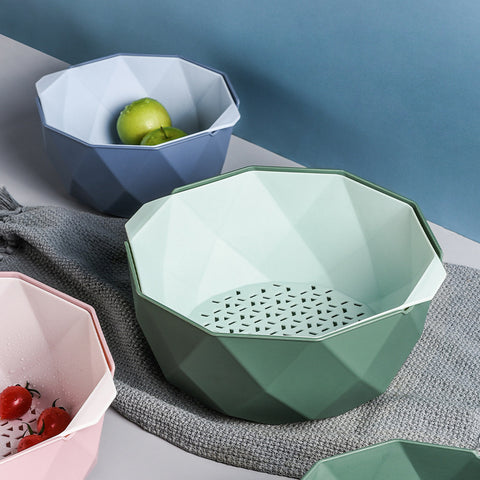 Wudy Double-Layer Plastic Drain Basket