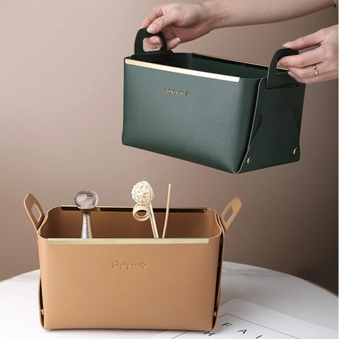 Wudy Stylish Leather Storage Box