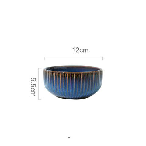 Wudy Porcelain Blue Striped Bowl