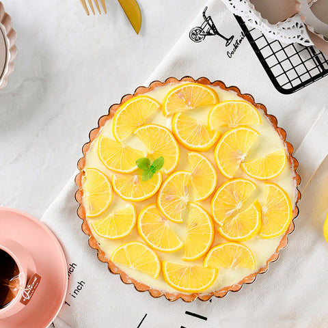 Apple Blossom Tart/Pie Pan — Removable Bottom, Fluted Edge