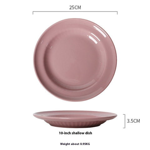 Elegant Ceramic Tableware – Soup, Salad & Dinner Plate Set