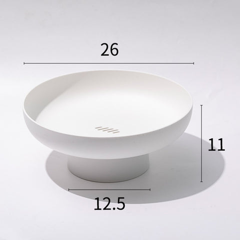 Nordic Elevated Fruit Bowl – Modern Drainable Pedestal Serving Bowl