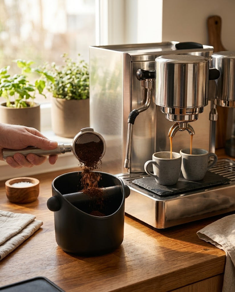 Espresso Knock Box — Black — Wudy Kitchen, image 1