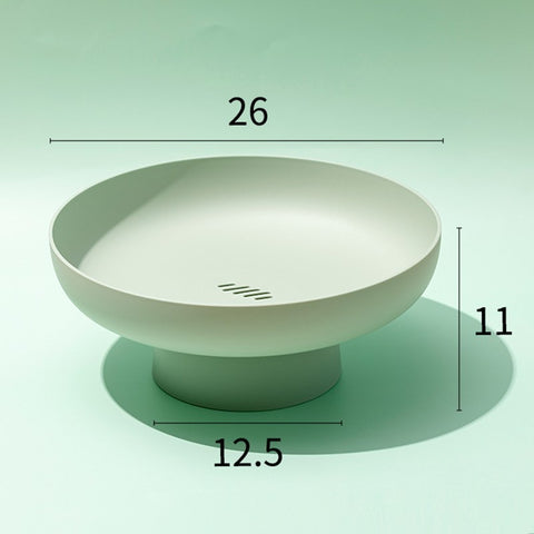 Nordic Elevated Fruit Bowl – Modern Drainable Pedestal Serving Bowl