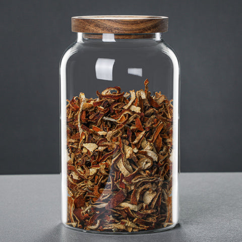 Large Transparent Glass Jar with Wooden Lid – Airtight Food Storage Container (2L / 3L)