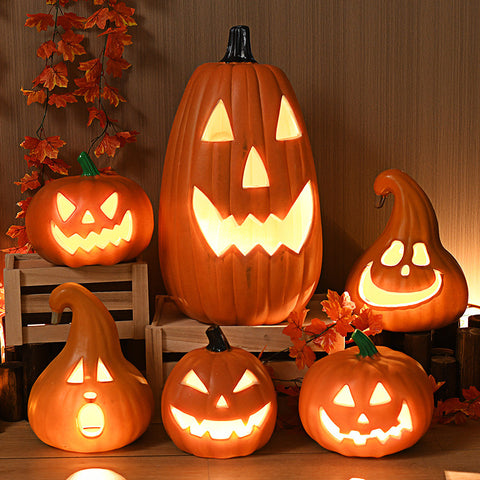 Halloween Pumpkin Lamp | PVC Decorative Light | Small LED Pumpkin