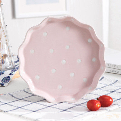Cute Polka Dot Dessert & Soup Bowl Set – Retro Colorful Ceramic Tableware