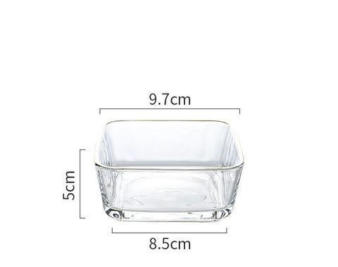 Small Square Glass Bowl – Elegant Dessert & Snack Serving Dish