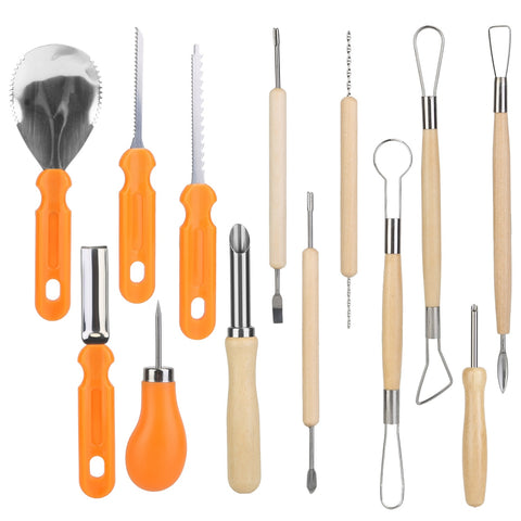 13-Piece Halloween Pumpkin Carving Kit – Stainless Steel