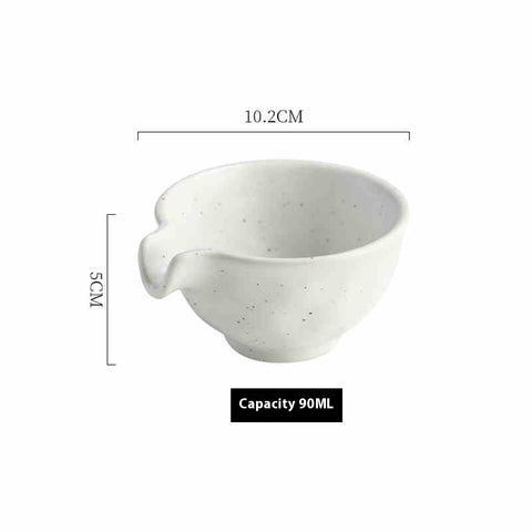 Japanese-Style Rustic Ceramic Sauce Bowl Set – Handmade & Elegant Design