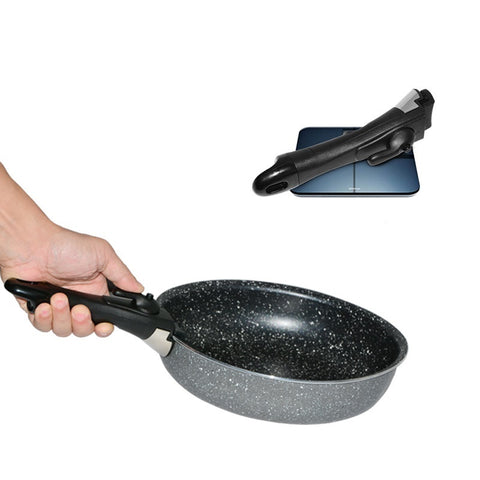 Heat-Resistant Removable Pan Handle with Clip Lock