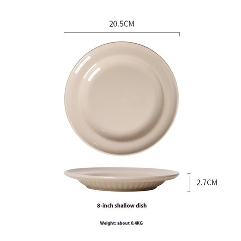 Elegant Ceramic Tableware – Soup, Salad & Dinner Plate Set