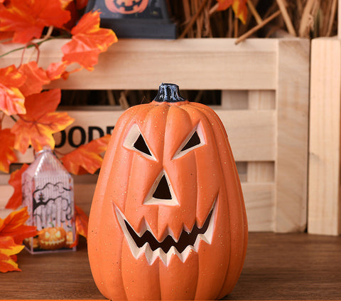 Halloween Pumpkin Lamp | PVC Decorative Light | Small LED Pumpkin