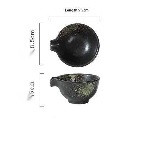 Japanese-Style Rustic Ceramic Sauce Bowl Set – Handmade & Elegant Design