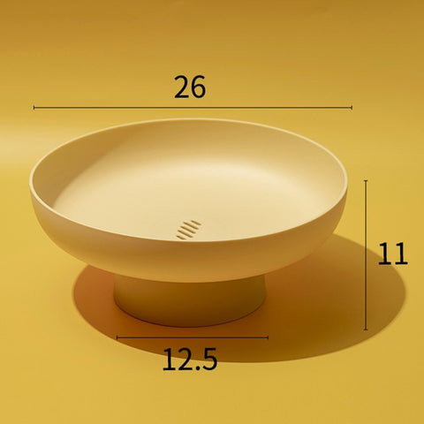 Nordic Elevated Fruit Bowl – Modern Drainable Pedestal Serving Bowl