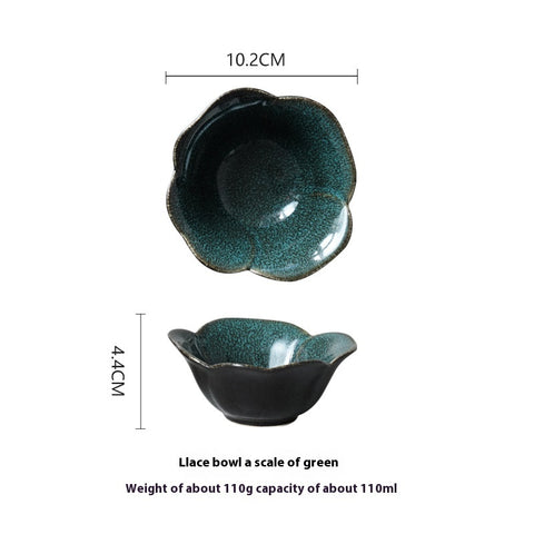 Premium Handmade Lace Ceramic Bowl – Elegant Stoneware in Five Colors