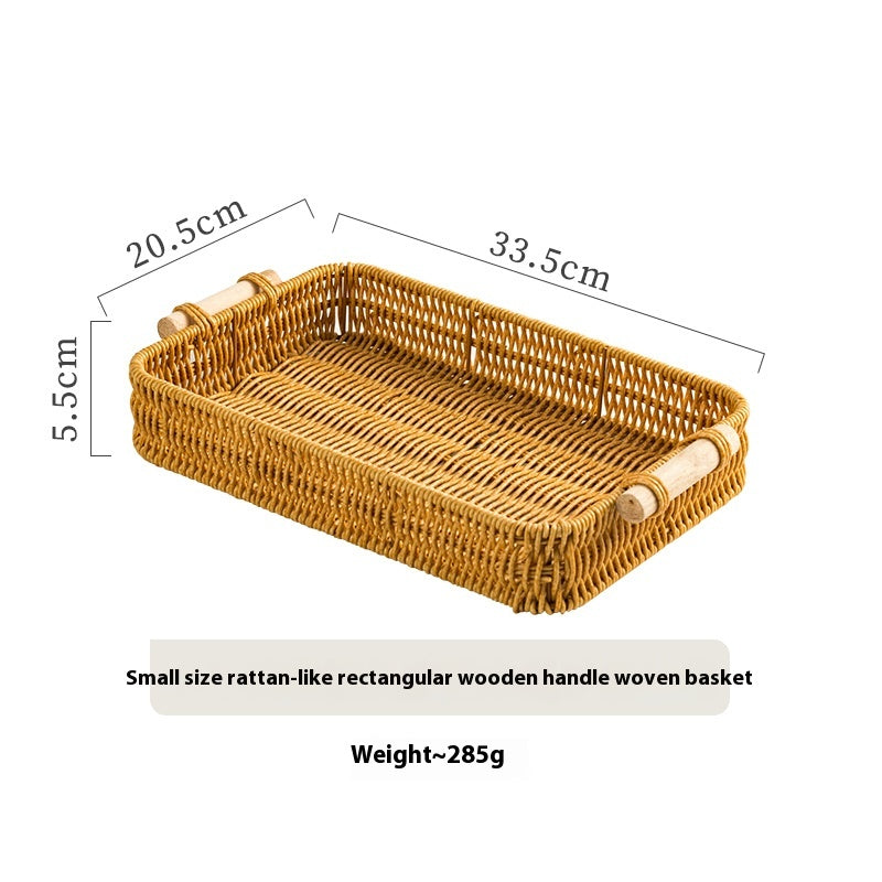 Wudy Rattan-Look Tray | Minimalist Artisan Serving