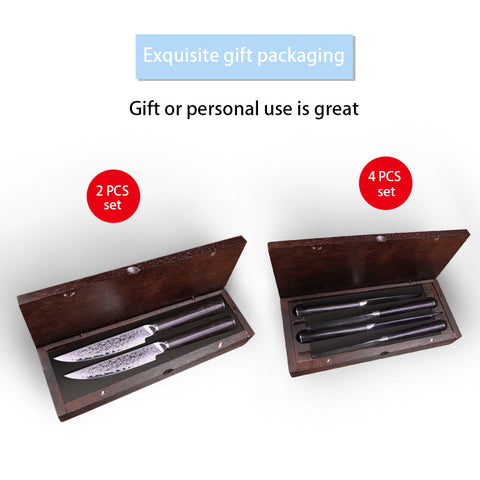 Wudy High Hardness Steel Damascus Steak Knife