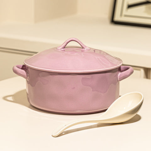 Household Porcelain Soup Bowl With Lid
