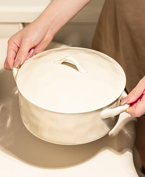 Household Porcelain Soup Bowl With Lid