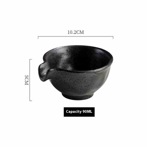 Japanese-Style Rustic Ceramic Sauce Bowl Set – Handmade & Elegant Design