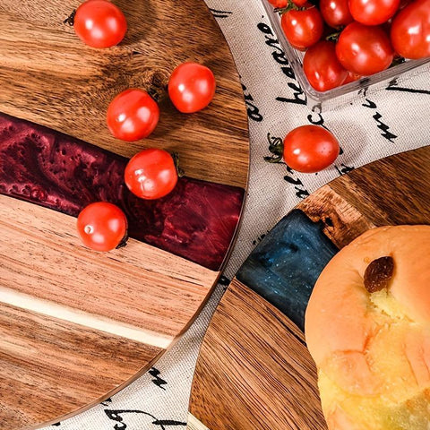 Charcuterie & Cheese Board Wood Round Platter