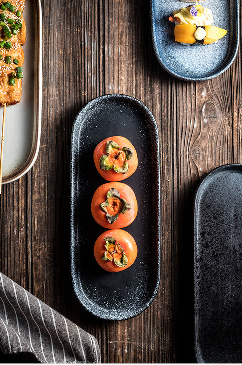 12’’ Oval Ceramic Rectangular Plate – Premium Modern Dining Serving Dish