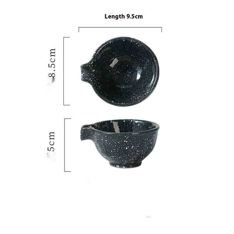 Japanese-Style Rustic Ceramic Sauce Bowl Set – Handmade & Elegant Design