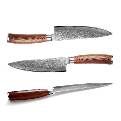 8 Inch Japanese Chef Knife | 67-Layer Damascus Steel | Ergonomic Handle