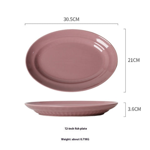 Elegant Ceramic Tableware – Soup, Salad & Dinner Plate Set