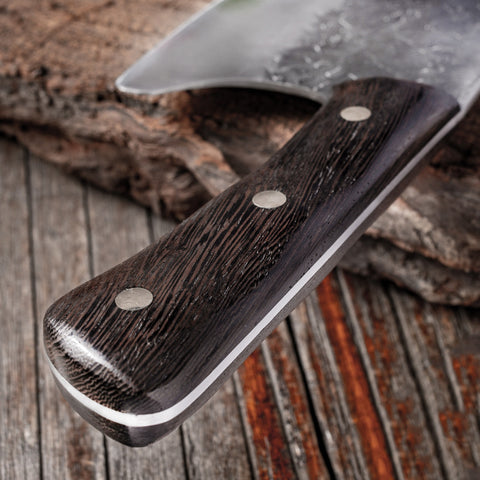 Forged Stainless Steel Chef Knife – Handmade Butcher Cleaver