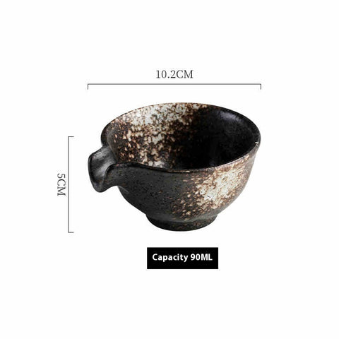 Japanese-Style Rustic Ceramic Sauce Bowl Set – Handmade & Elegant Design