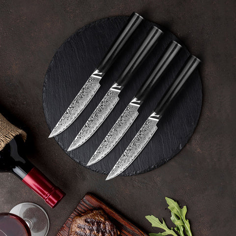 Wudy High Hardness Steel Damascus Steak Knife
