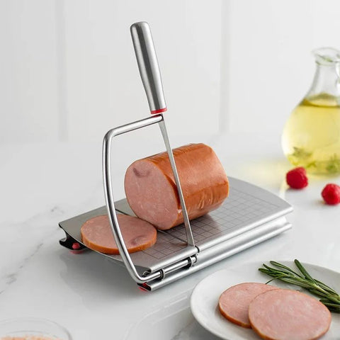 Butter, Cheese & Ham Slicer with Non-Slip Steel Cutter Board