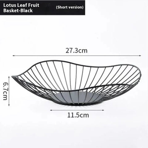Lotus Leaf Metal Fruit Basket – Modern Decorative Table Bowl