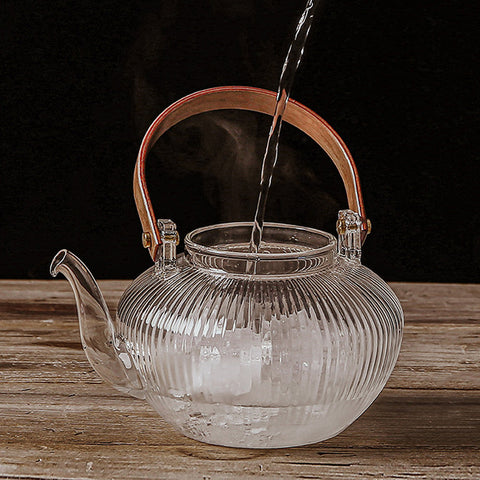 Heat-Resistant Glass Teapot with Arched Handle – 650ml / 800ml