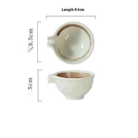 Japanese-Style Rustic Ceramic Sauce Bowl Set – Handmade & Elegant Design