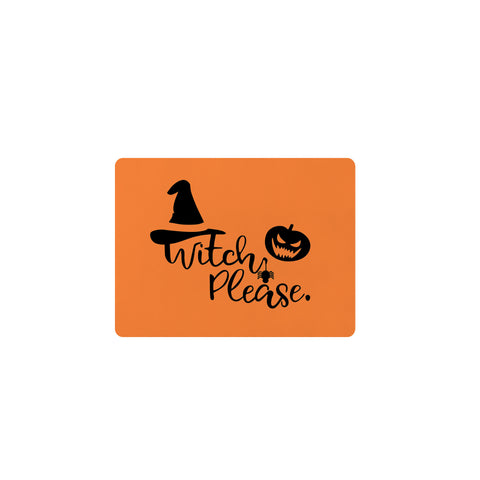 Halloween Witch & Pumpkin Printed Kitchen Mat