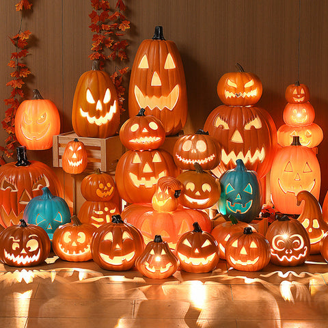 Halloween Pumpkin Lamp | PVC Decorative Light | Small LED Pumpkin