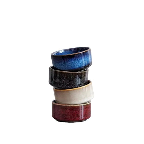 Japanese Underglaze Ceramic Seasoning Bowl – Handmade Mini Dipping Set