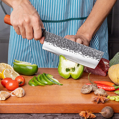 Handmade Hammered Forged Chef Knife