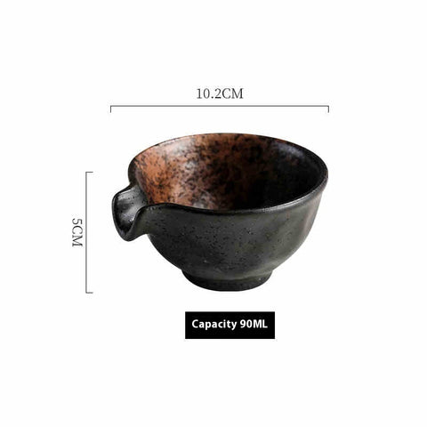 Japanese-Style Rustic Ceramic Sauce Bowl Set – Handmade & Elegant Design