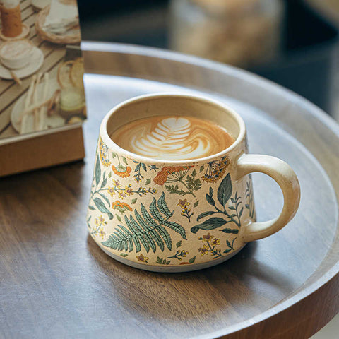 Wudy Handmade Floral Ceramic Mug – 360ml