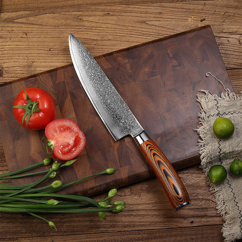 8 Inch Japanese Chef Knife | 67-Layer Damascus Steel | Ergonomic Handle