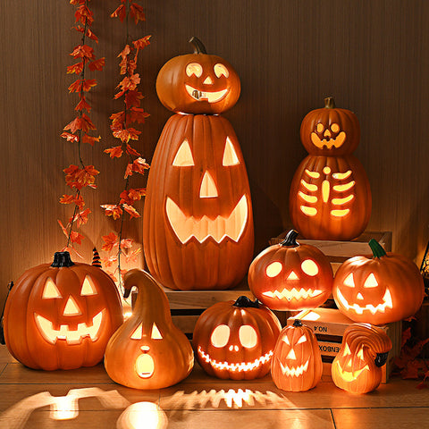 Halloween Pumpkin Lamp | PVC Decorative Light | Small LED Pumpkin